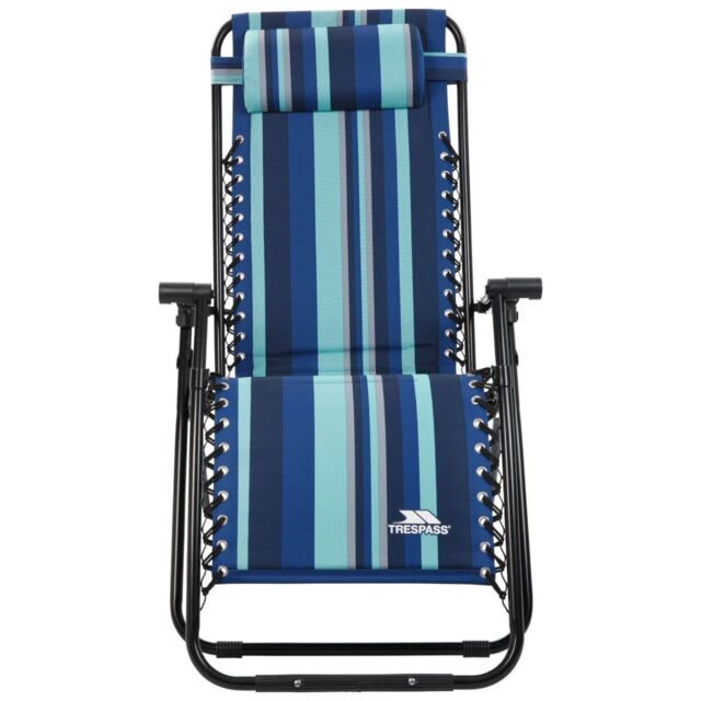 Trespass Glentilt Reclining Garden Chair Recliner in Blue - image 1