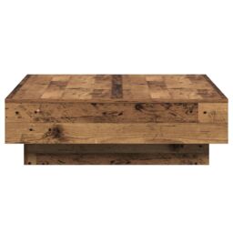 Berkfield Home Coffee Table Old wood Reclaimed Wood 90 x 90 x 28 cm in Brown - thumbnail 6