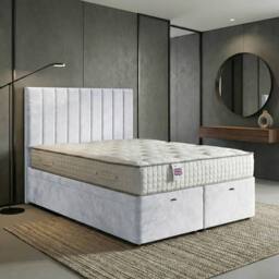 DS Living Aether White Divan Bed - Size: Single - thumbnail 4