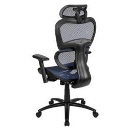 Havendro Adjustable Swivel Office Chair Headrest Lumbar Support in Blue - thumbnail 5