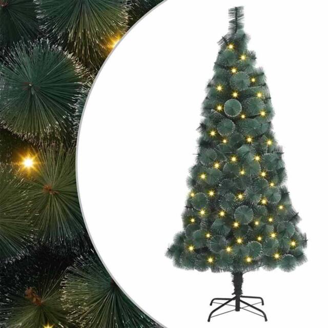 Berkfield Home Artificial Pre-lit Christmas Tree with Stand Green 180 cm PET - image 1