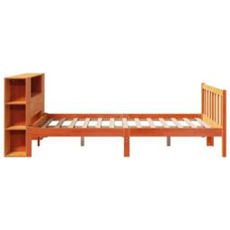 Berkfield Home Bookcase Bed without Mattress Wax Brown 140x200 cm Solid Wood Pine - thumbnail 7