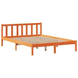 Berkfield Home Bookcase Bed without Mattress Wax Brown 140x200 cm Solid Wood Pine - thumbnail 5