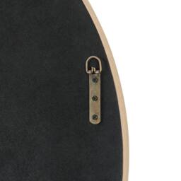 FurnitureboxUK Inga Oak Wood Medium Round 80cm Wall Mirror in Light Brown - thumbnail 5