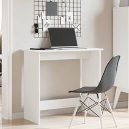 Berkfield Home Desk White 80x40x75 cm Engineered Wood - Size: 80 x 40 x 75 cm - thumbnail 3