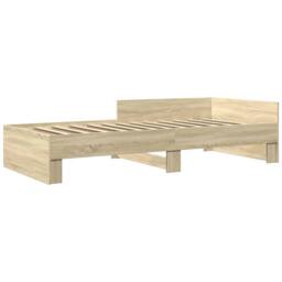 Berkfield Home Bookcase Bed Frame Wax Brown 120x190 cm Small Double Solid Wood Pine in Light Tan - Size: Small Single - thumbnail 3