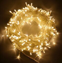 Shatchi 20LEDs Lights Clear Cable Battery Operated Fairy String Christmas Decorations in Yellow - thumbnail 3
