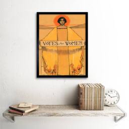 "Wee Blue Coo Votes For Women Suffrage Vintage Advert 12x16"" Framed Wall Art Print in Yellow - Size: W12"" x H16""" - thumbnail 2