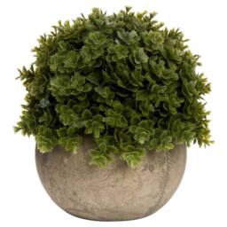 Wyld Haus Miniature Hebe Veronica Artificial Plant in Stone Effect Ceramic Pot in Green