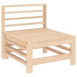 Berkfield Home Beautiful Garden Middle Sofas 2 pcs Solid Wood Pine in Natural