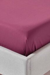 Homescapes Egyptian Cotton Flat Sheet 200 Thread Count in Plum - Size: Single Flat - thumbnail 3