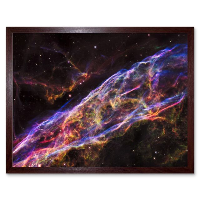 Artery8 Hubble Space Telescope Image Veil Nebula Supernova Remnant Blast Wave Stunning Massive Star Debris Remains Art Print Framed Poster Wall Decor - image 1