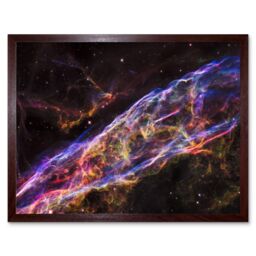 Artery8 Hubble Space Telescope Image Veil Nebula Supernova Remnant Blast Wave Stunning Massive Star Debris Remains Art Print Framed Poster Wall Decor - thumbnail 1