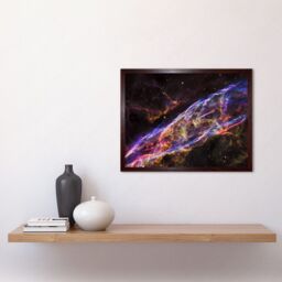 Artery8 Hubble Space Telescope Image Veil Nebula Supernova Remnant Blast Wave Stunning Massive Star Debris Remains Art Print Framed Poster Wall Decor - thumbnail 2