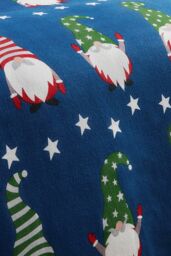 Fusion 'Gnome For Christmas' 100% Brushed Cotton Duvet Cover Set in Navy - Size: Double - thumbnail 5
