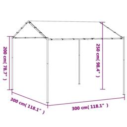 Berkfield Home Spacious Canopy Tent Anthracite 3x3 m Steel & Fabric in Dark Grey - thumbnail 9