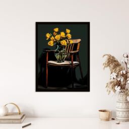 Wee Blue Coo Wall Art Print Yellow Roses Are My Favourite Still Life Living Room Framed - Size: A4 - thumbnail 4