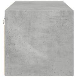 Berkfield Home Wall Cabinet with Glass Doors Concrete Grey 102x37x35 cm - Size: 102 x 37 x 35 cm - thumbnail 7