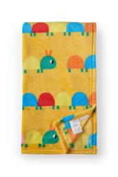 Catherine Lansfield 'Curious Caterpillar' Cosy Fleece Blanket Throw in Yellow - Size: 130 cm x 170 cm - thumbnail 5