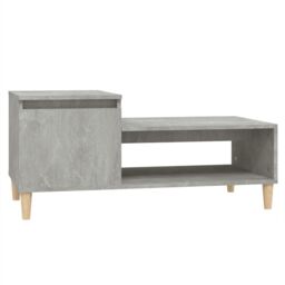 Berkfield Home Coffee Table Concrete Grey 100x50x45 cm Engineered Wood - Size: 100 x 50 x 45 cm - thumbnail 2