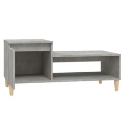 Berkfield Home Coffee Table Concrete Grey 100x50x45 cm Engineered Wood - Size: 100 x 50 x 45 cm - thumbnail 6