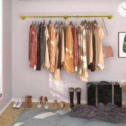 FORGEVIO Gold Industrial Pipe Clothes Rail - Size: 500mm - thumbnail 2