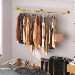 FORGEVIO Gold Industrial Pipe Clothes Rail - Size: 500mm - thumbnail 3
