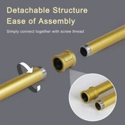 FORGEVIO Gold Industrial Pipe Clothes Rail - Size: 500mm - thumbnail 4