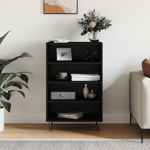 Berkfield Home Highboard Black 57x35x90 cm Engineered Wood - Size: 57 x 35 x 90 cm - image 1