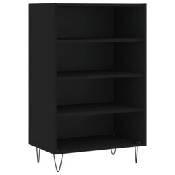 Berkfield Home Highboard Black 57x35x90 cm Engineered Wood - Size: 57 x 35 x 90 cm - thumbnail 2