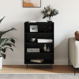 Berkfield Home Highboard Black 57x35x90 cm Engineered Wood - Size: 57 x 35 x 90 cm
