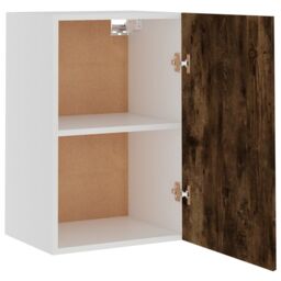 Berkfield Home Hanging Cabinet Smoked Oak 39.5x31x60 cm Engineered Wood in Brown - thumbnail 6