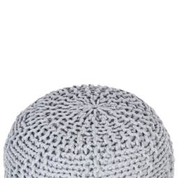 Wyld and Coco Pouf - Grey Knitted Cotton EPS Bead Filling 50 x 35 cm - thumbnail 3