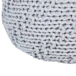 Wyld and Coco Pouf - Grey Knitted Cotton EPS Bead Filling 50 x 35 cm - thumbnail 5