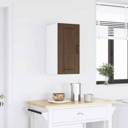 Berkfield Home Kitchen Wall Cabinet Lucca Brown Oak Engineered Wood - thumbnail 3
