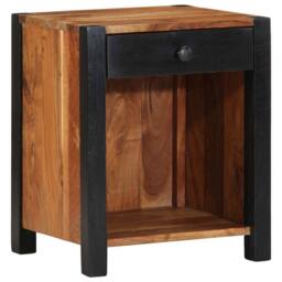 Berkfield Home Bedside Cabinets 2 pcs 40x35x50 cm Solid Wood Acacia in Brown - Size: 40 x 35 x 50 cm - thumbnail 3