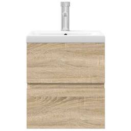 Berkfield Home Durable 2 Piece Bathroom Furniture Set Sonoma Oak Engineered Wood in Tan - thumbnail 4