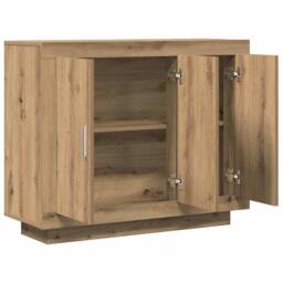 Berkfield Home Sideboard Artisan Oak 92x35x75 cm Engineered Wood in Brown - Size: 92 x 35 x 75 cm - thumbnail 4
