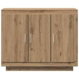 Berkfield Home Sideboard Artisan Oak 92x35x75 cm Engineered Wood in Brown - Size: 92 x 35 x 75 cm - thumbnail 5