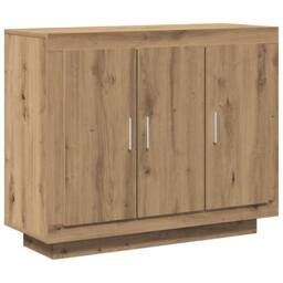 Berkfield Home Sideboard Artisan Oak 92x35x75 cm Engineered Wood in Brown - Size: 92 x 35 x 75 cm - thumbnail 3