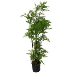 Leaf Artificial 150cm Moss Base Fern Foliage Plant with Gold Planter in Green - thumbnail 5
