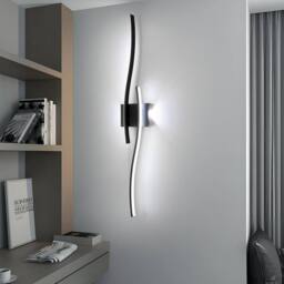 Goeco LED Wall Light 27W 6500K Creative Long Wall Lighting for Bedroom 89cm in Black - thumbnail 3