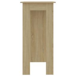 Berkfield Home Bar Table with Shelf Sonoma Oak 102x50x103.5 cm Engineered Wood in Light Oak - thumbnail 4