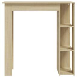 Berkfield Home Bar Table with Shelf Sonoma Oak 102x50x103.5 cm Engineered Wood in Light Oak - thumbnail 3