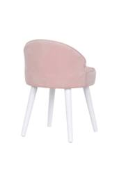 Living and Home Modern Velvet Dressing Table Stool with Solid Wood Legs in Pink - thumbnail 5