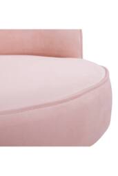 Living and Home Modern Velvet Dressing Table Stool with Solid Wood Legs in Pink - thumbnail 6