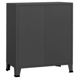 Berkfield Home Industrial Drawer Cabinet Anthracite 78x40x93 cm Metal in Black - Size: 78 x 40 x 93 cm - thumbnail 5