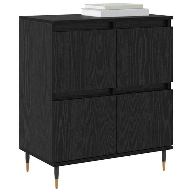 Berkfield Home Sideboard with Storage with Door Black 60 x 35 x 70 cm Engineered wood - image 1