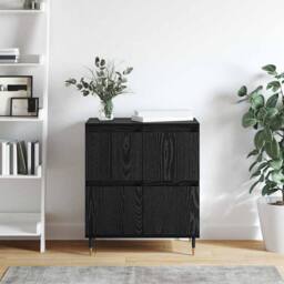Berkfield Home Sideboard with Storage with Door Black 60 x 35 x 70 cm Engineered wood - thumbnail 4