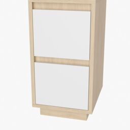 Living and Home Minimalist Bedside Table with Drawers in Natural - thumbnail 8